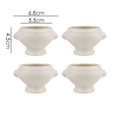 Axyaa Lion Head Ceramic Soup Bowl with Embossed Handle - Set of 2