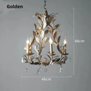Axyaa Wrought Iron Crystal Chandelier: Industrial Retro Kitchen Island Lighting