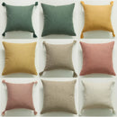 Yellow Linen Sofa Pillow Cover by Axyaa - Super Soft Decorative Throw Pillow Home Decor