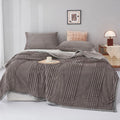 Axyaa Striped Flannel Throw Blanket - Soft & Warm for Kids & Adults