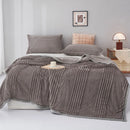 Axyaa Striped Flannel Throw Blanket - Soft & Warm for Kids & Adults