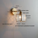 Axyaa Japanese Style LED Wall Light Clear Glass Pull Chain Switch Nordic Modern Decor