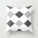 Axyaa Geometric Pillow Covers: Modern Grey Polyester Throw Pillow Cover