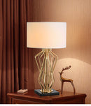 Axyaa Modern Marble Metal Desk Lamp for Home Study and Villa Decoration
