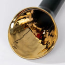 Axyaa Golden Trumpet Ceramic Flower Vase for Home Decoration and Flower Arrangement