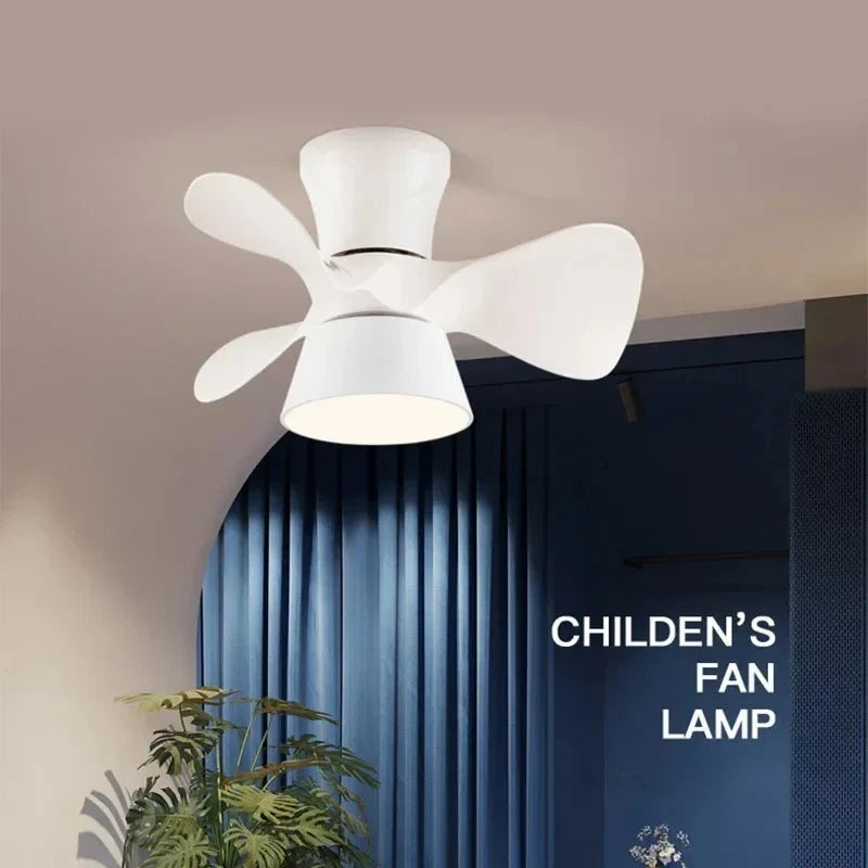 Smart 22" Macaron Ceiling Fan Light with Remote, 6 Speeds, Colorful Dimming, DC Motor by Axyaa