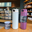 Axyaa Stainless Steel Vacuum Thermos Spray Water Bottle - 500ML Fitness Outdoor Cup