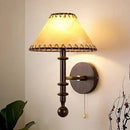 Nordic Bedroom Wall Lamp by Axyaa: Solid Wood, Fabric Shade, Retro Design