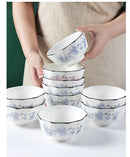 Axyaa Ceramic Rice Bowl Set of 10 - Elegant Tableware for Home