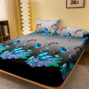 Axyaa Floral Fitted Sheet: Soft 100% Polyester, Vibrant Design for Bedroom Decor
