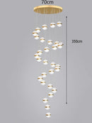 Axyaa Crystal Chandelier Set - Elegant Ceiling Lights for Home, Dining Room, Staircase