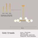 Axyaa Glass Chandelier Pendant Light for Living Room Kitchen Bar Decor