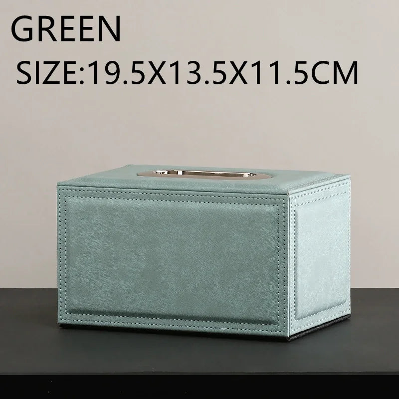 Axya Imitation Leather Tissue Box Square Storage Home Decor