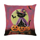 Halloween Cat & Pumpkin Pillow Covers by Axyaa for Sofa, Bedroom, Car