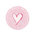 Pink Love Plush Carpet by Axyaa: Cute Minimalist Bedroom Rug for a Cozy Living Space