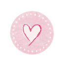 Pink Love Plush Carpet by Axyaa: Cute Minimalist Bedroom Rug for a Cozy Living Space