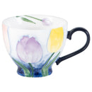 Axyaa Hand Painted Flower Ceramic Coffee Cup Large Capacity 480ml