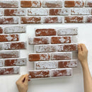 Axyaa 3D Brick Wall Stickers, Waterproof Matt Panels, 30x30cm - Living Room Bedroom Decor