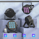 Axyaa 4PCS 9LEDs RGBW Par Stage Lights with Remote Control for Events