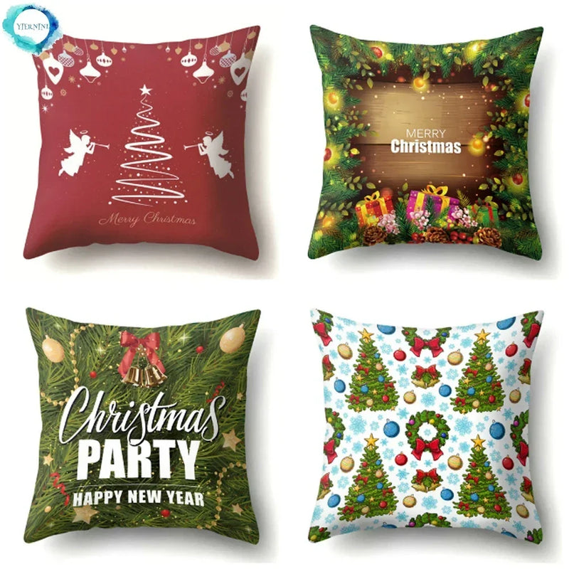 Axyaa Christmas Tree Throw Pillow Case - Festive Xmas Cushion Cover for Home Decor