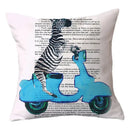 Axyaa Geometric Character Pillowcase | Sofa Home Decor Polyester Cushion