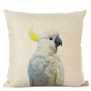 Axyaa Cute Animal Parrot & Deer Linen Pillowcase for Bedroom & Living Room