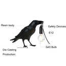 Axyaa Lucky Bird Bedside Lamp: Resin Animal Design, Modern Home Decor Fixture
