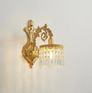 Axyaa French Cream Copper Wall Light with Glass Shade for Indoor Décor