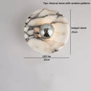 Axyaa Round Stone Shade LED Wall Lamp for Luxurious Living Room