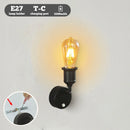 Axyaa Minimalist Wall Lamp with E27 Bulb & Button Switch for Indoor LED Lighting