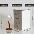 Axyaa Clear Flower Base Bent Stem Goblet 200ml Drinking Glass Set