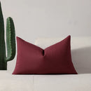 Axyaa Striped Cushion Cover 45x45cm - Hawthorn Red Ivory Polyester Pillow Cover