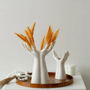 Axyaa Ceramic Hand Vase for Home Decor & Flower Arrangement