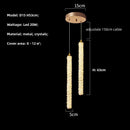 Axyaa Deluxe Crystal Pendant Chandelier - Modern Dimmable LED Lighting Fixtures