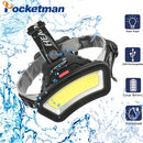 Axya Super Bright Waterproof COB LED Headlamp: Powerful Rechargeable Headlight