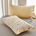 Axyaa Thick Cotton Pillowcase with Button Lock - Double-Sided Cozy Design