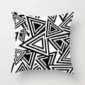 Geometric Black Yellow Cushion Covers - Axyaa Modern 18" Throw Pillow Case