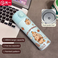 Axyaa Cute Stainless Steel Thermal Water Bottle with Filter, 400ml Thermos Cup