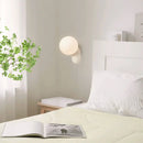 Axyaa Modern Black White LED Bedside Wall Lamp for Minimalist Living Room
