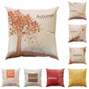 Axyaa Red Leaf Elk Harvest Pillow Cover for Autumn Home Decor