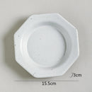 Axyaa Octagonal Ceramic Dessert Plate: Vintage Serving Tableware for Restaurant and Home