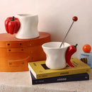 Axyaa Creative Pepper Handle Ceramic Mug for Coffee Lovers