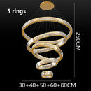 Axyaa Crystal Chandelier Stair Pendant Lights for Modern Home Decoration & Interior Lighting