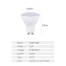 Axyaa RGBW LED GU10 Spotlight | 16 Color Remote Control Bulb