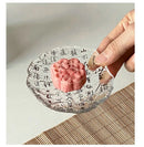Axyaa Glass Small Plate for Snacks, Desserts, Tea - Chinese Style, High-End Quality