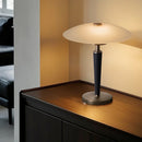 Axyaa Luxury Wood Glass Gold Bedside Table Lamp