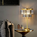 Axyaa Nordic Brass Crystal Floor Lamp - Modern LED Standing Light