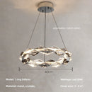Axyaa Crystal LED Pendant Chandelier, Dimmable Modern Chrome Hanging Light