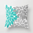 Axyaa Red Yellow Blue Floral Geometric Pillowcase 45*45cm