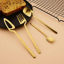 Axyaa Stainless Steel Flatware Set: 12Pcs Matte Silverware Knife Fork Spoon Tableware